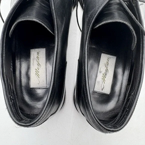 Mezlan Rovato Black Leather Lace Oxford Dress Shoes Men's 13M Square Toe Spain